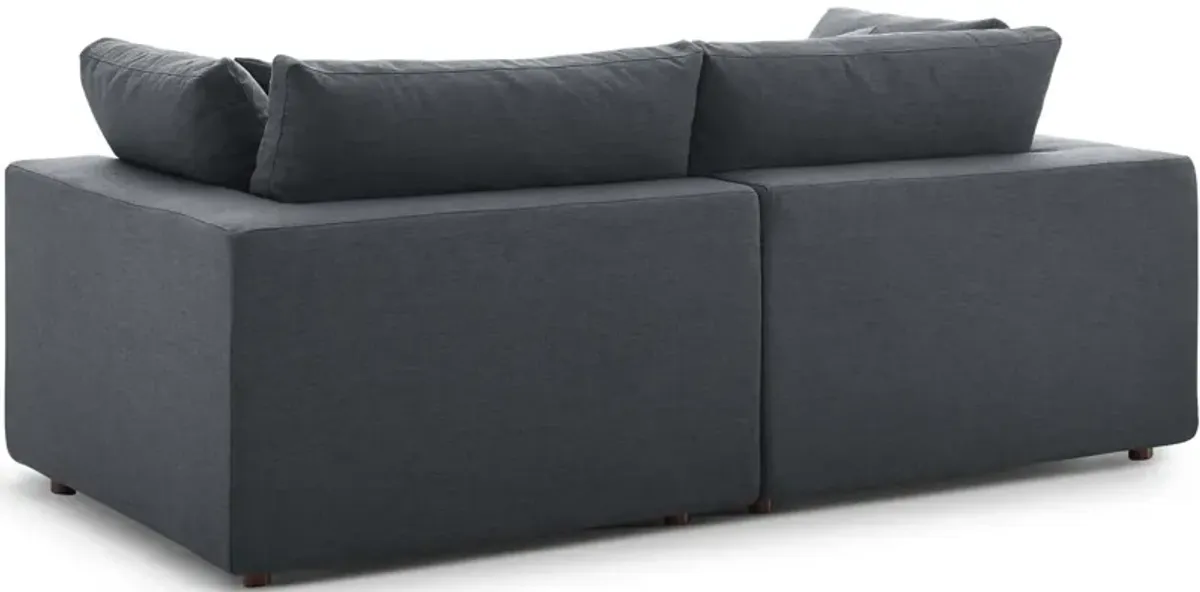 Commix Down Filled Overstuffed 2 Piece Sofa