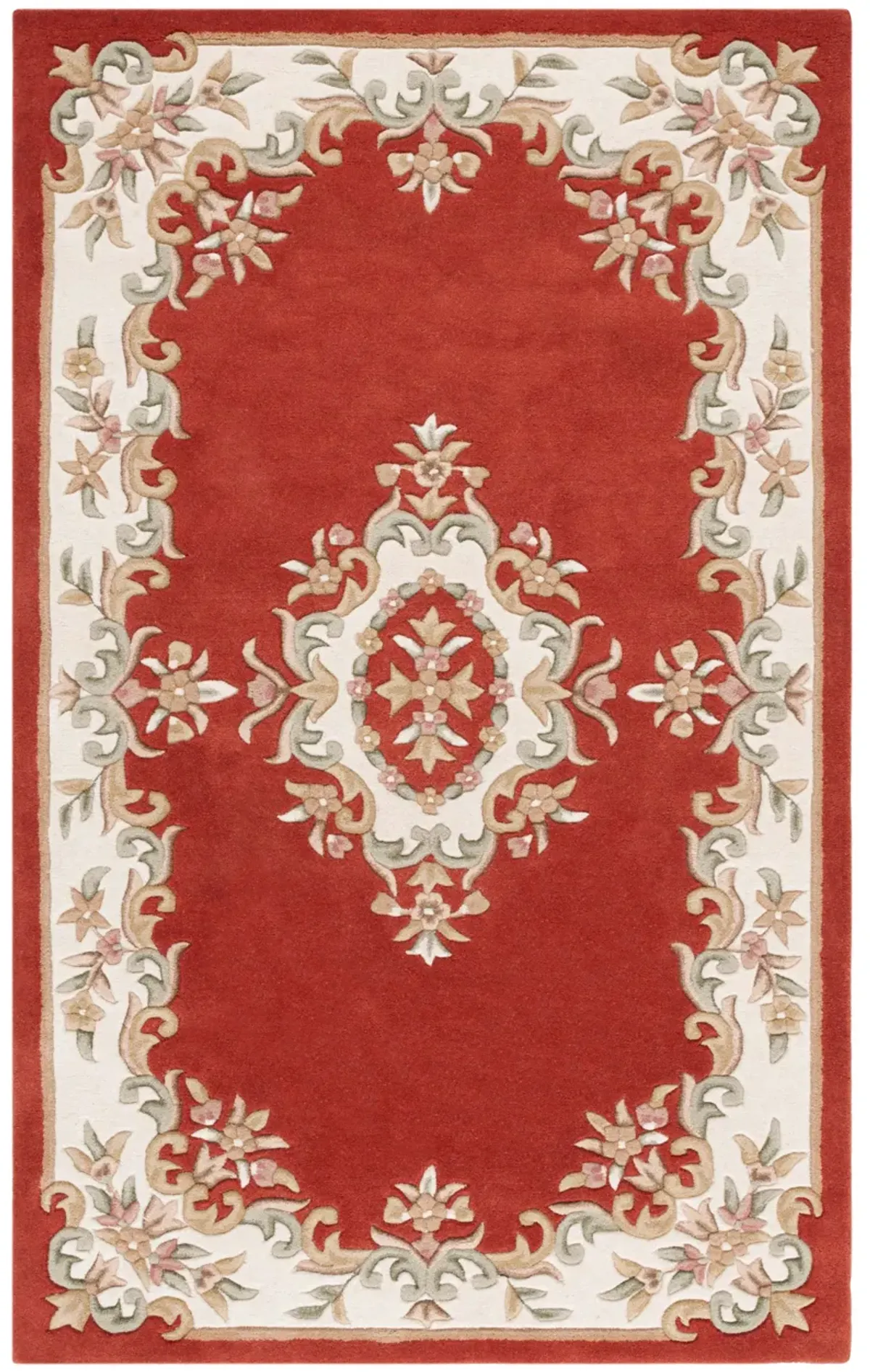 AUBUSSON Hand Tufted 5' x 8' area rug