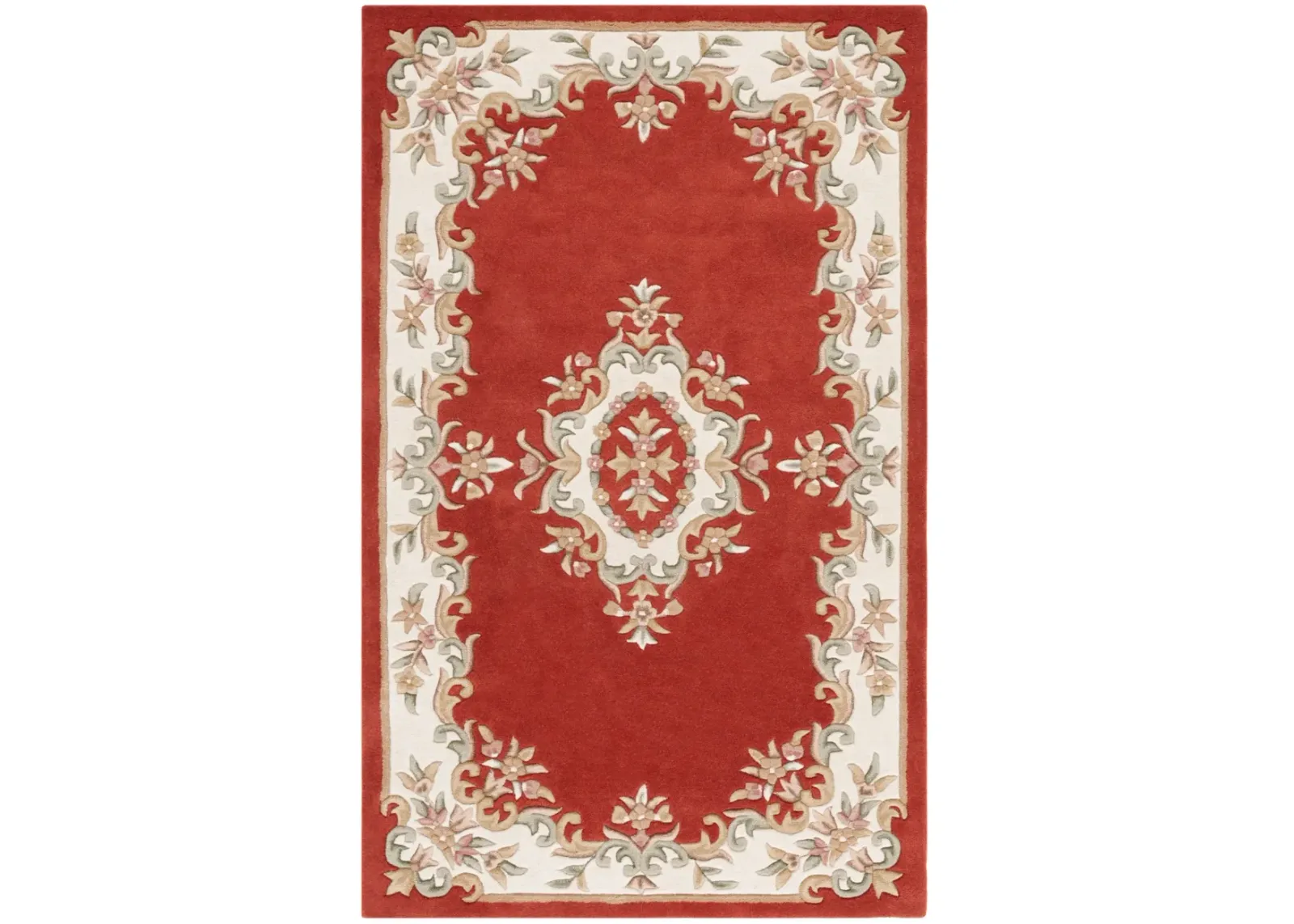 AUBUSSON 301 RUST  5' x 8' Medium Rectangle Rug