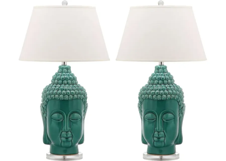 Serenity 31-Inch H Buddha Table Lamp - Set of 2