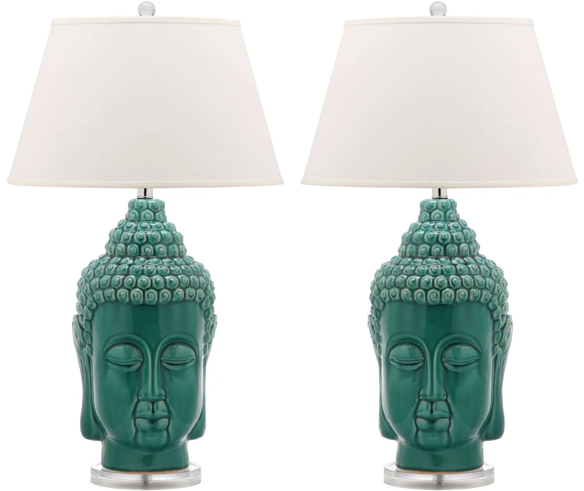 Serenity 31-Inch H Buddha Table Lamp - Set of 2