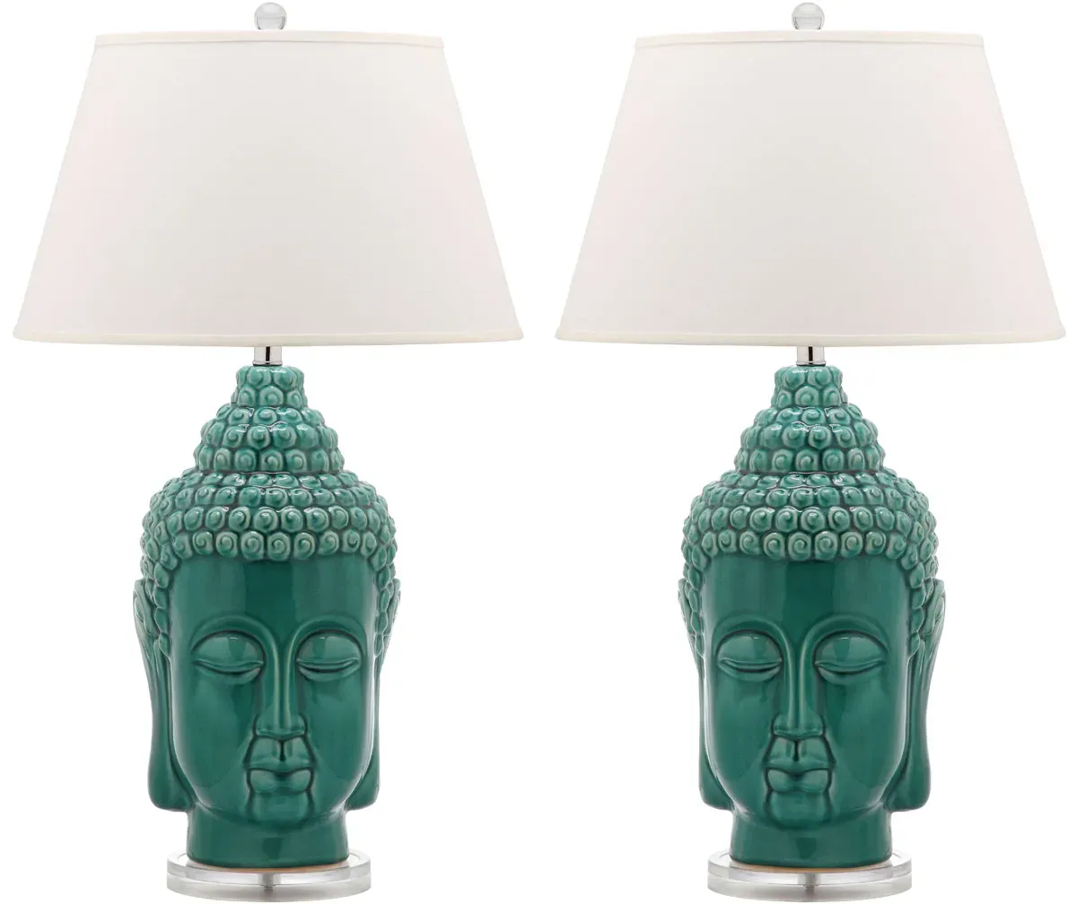 Serenity 31-Inch H Buddha Table Lamp - Set of 2