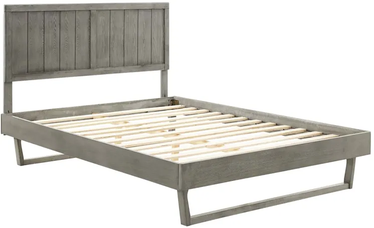 Alana Twin Wood Platform Bed With Angular Frame