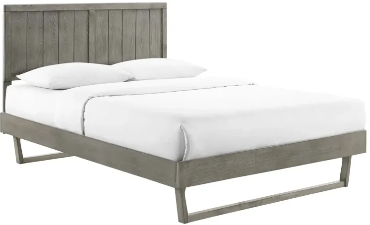 Alana Twin Wood Platform Bed With Angular Frame