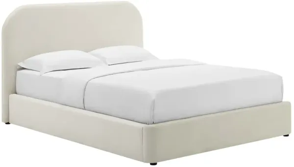 Keynote Performance Velvet Curved King Platform Bed by Modway