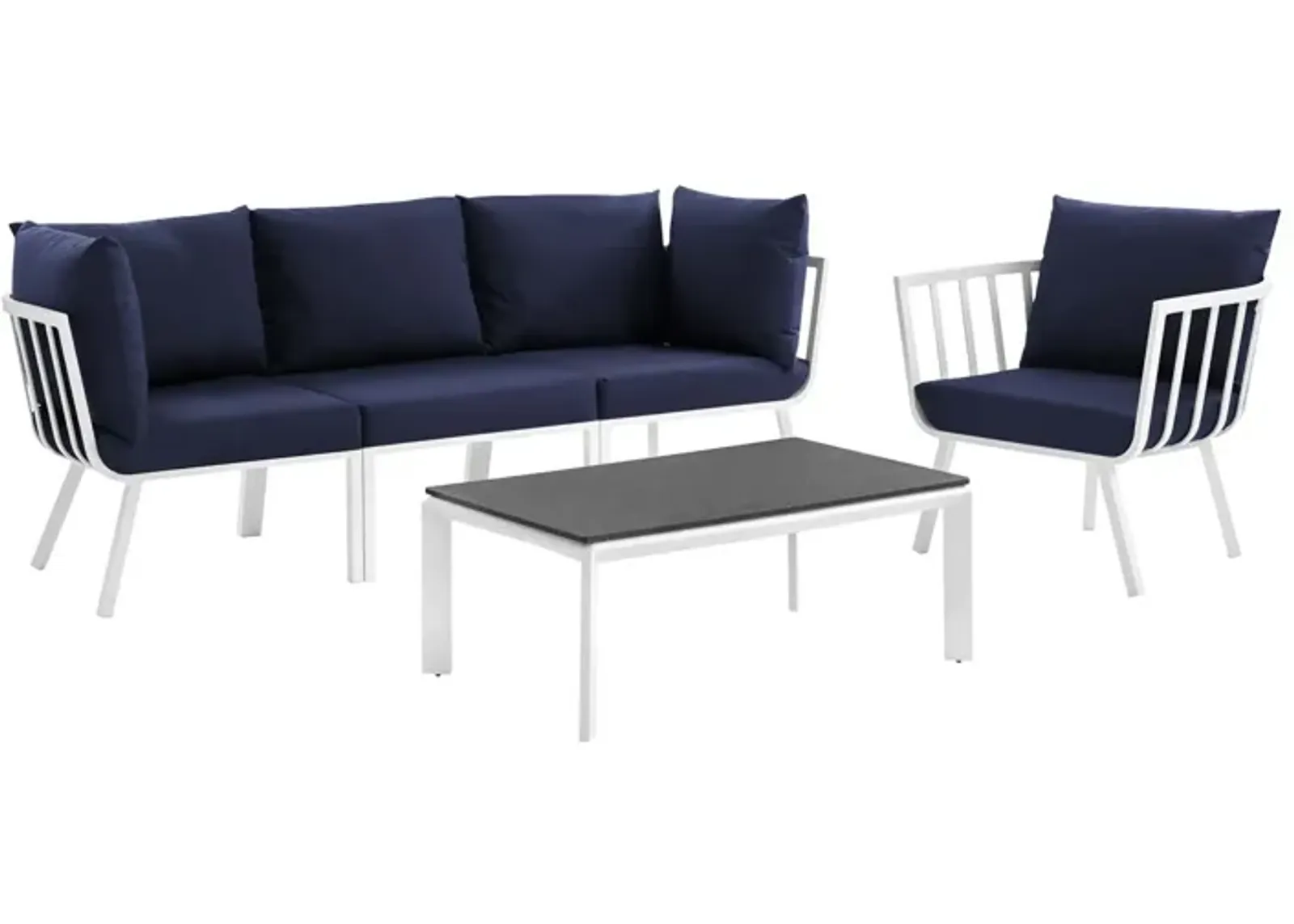 Riverside 5 Piece Outdoor Patio Aluminum Set