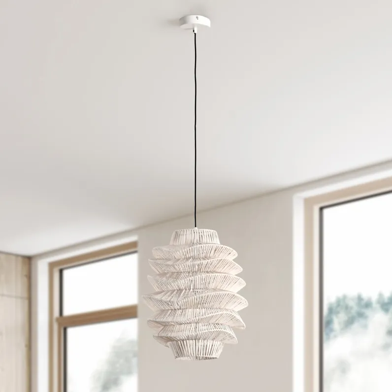 Barlow 1-Light Rattan Woven Pendant By Kosas Home