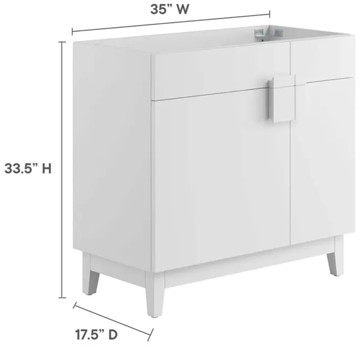 Miles 36" Bathroom Vanity Cabinet (Sink Basin Not Included)