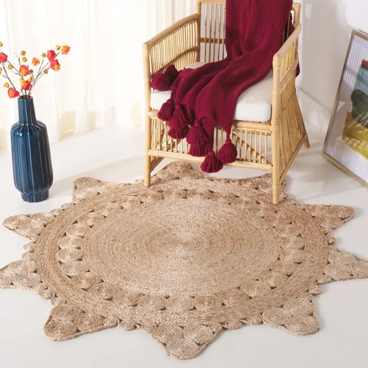 NATURAL FIBER 241 NATURAL 3' x 3' Round Round Rug