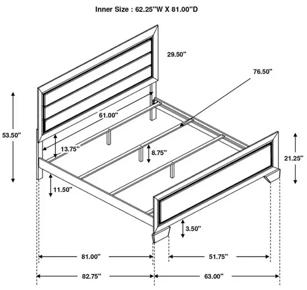 Kauffman Queen Panel Bed Dark Cocoa