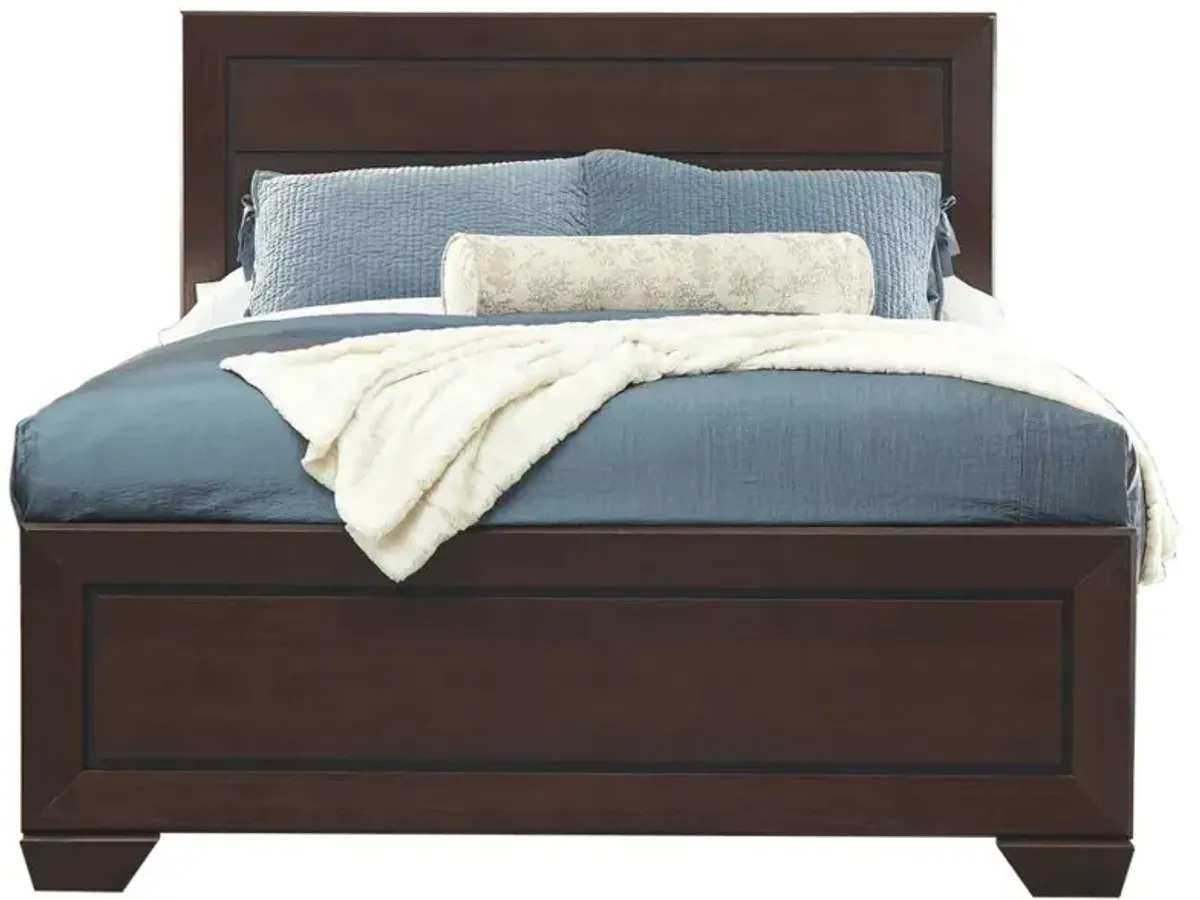 Kauffman Queen Panel Bed Dark Cocoa