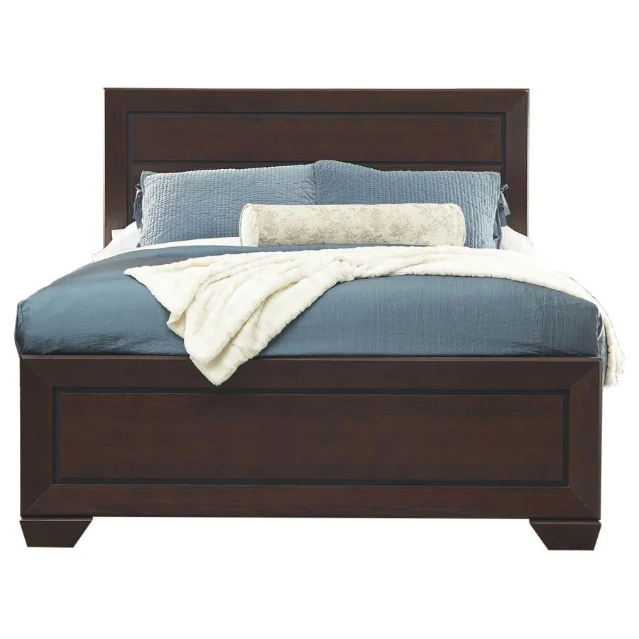 Kauffman Queen Panel Bed Dark Cocoa