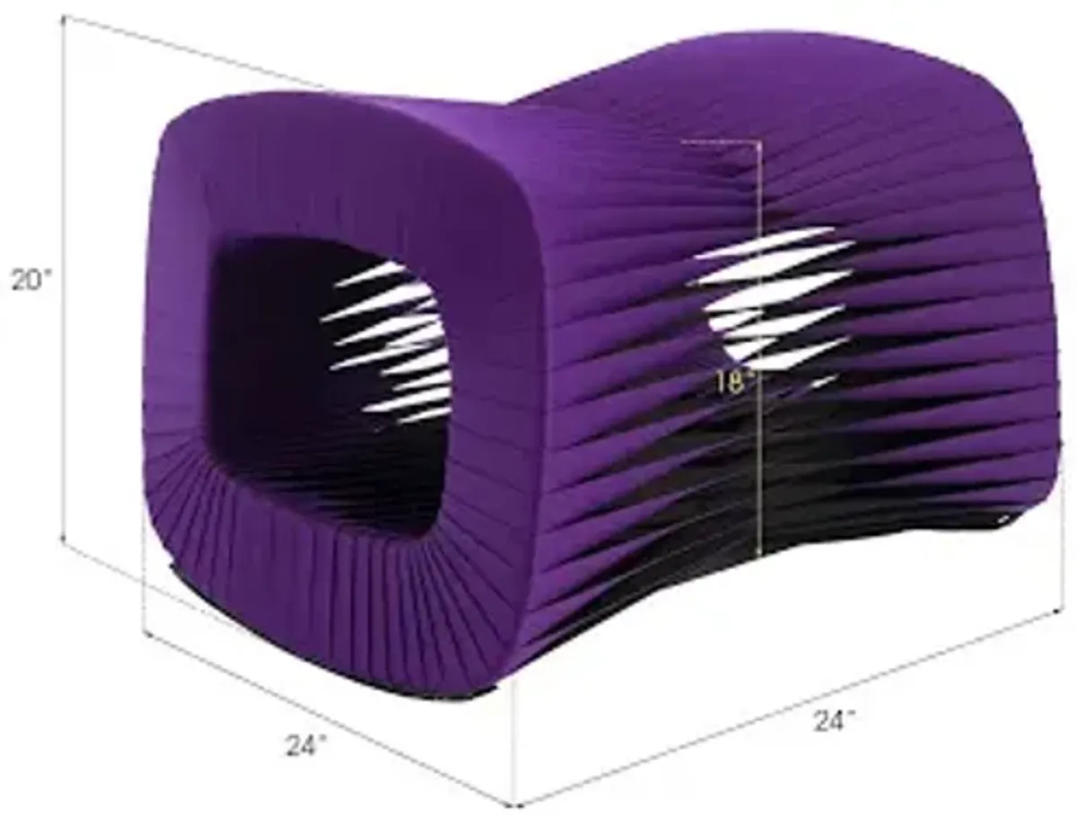 seat belt ottoman, purple