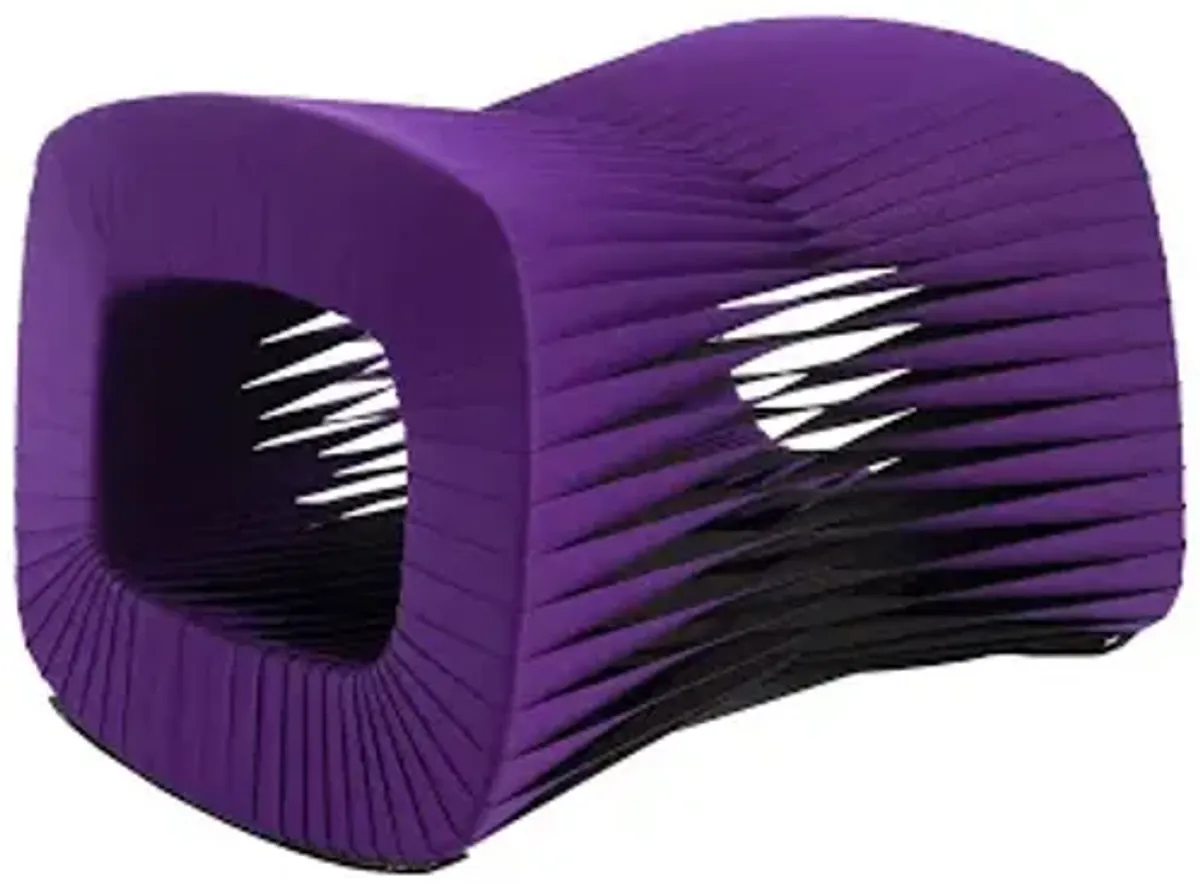 seat belt ottoman, purple