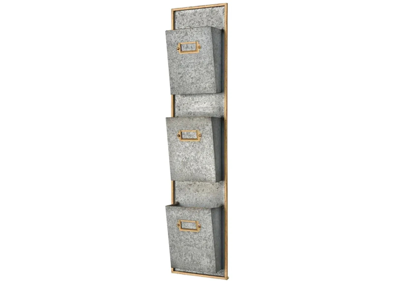 Whitepark Bay Wall Organizer in Pewter and Gold