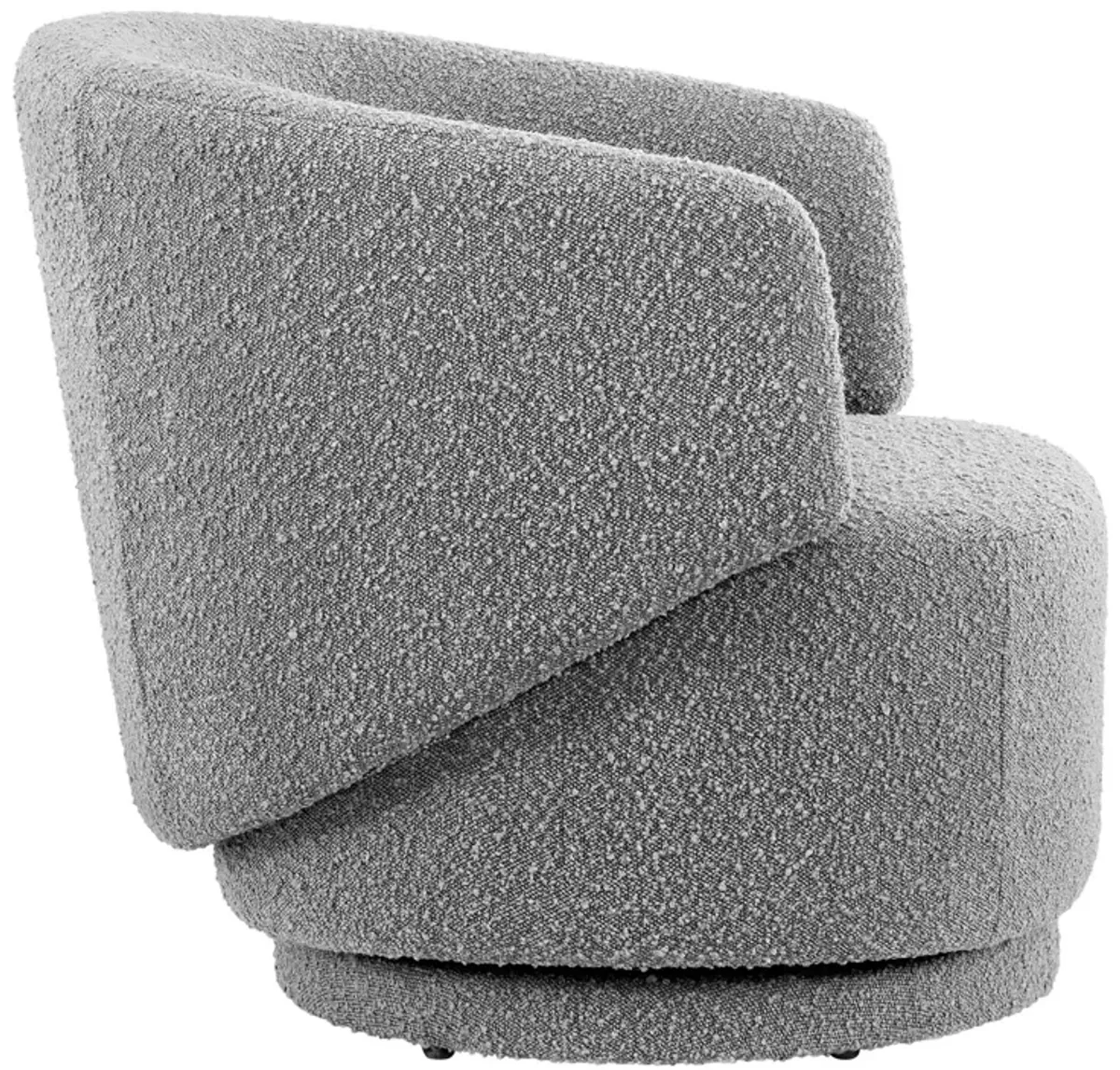 Celestia Boucle Fabric Swivel Chair