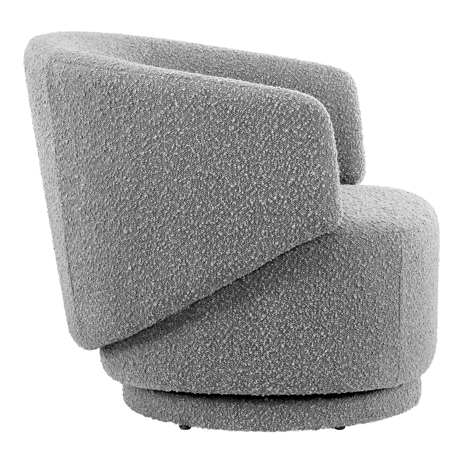 Celestia Boucle Fabric Swivel Chair