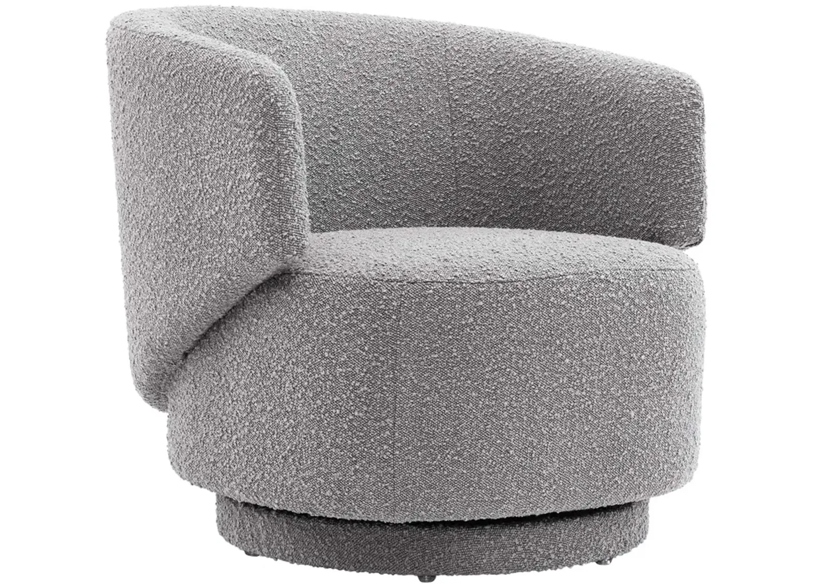 Celestia Boucle Fabric Swivel Chair