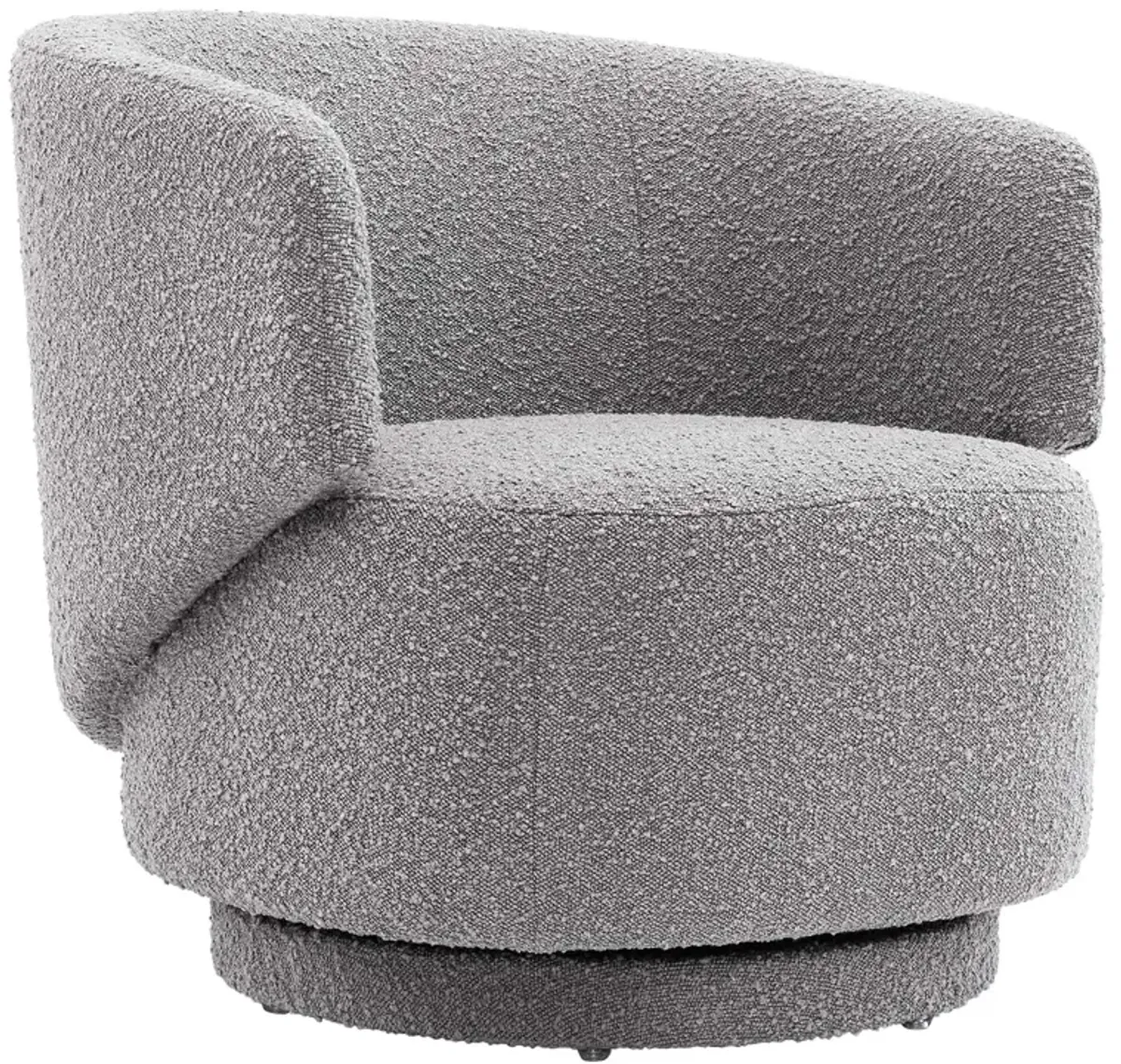 Celestia Boucle Fabric Swivel Chair