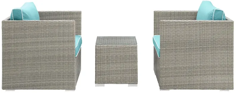 Repose 3 Piece Outdoor Patio Sectional Set