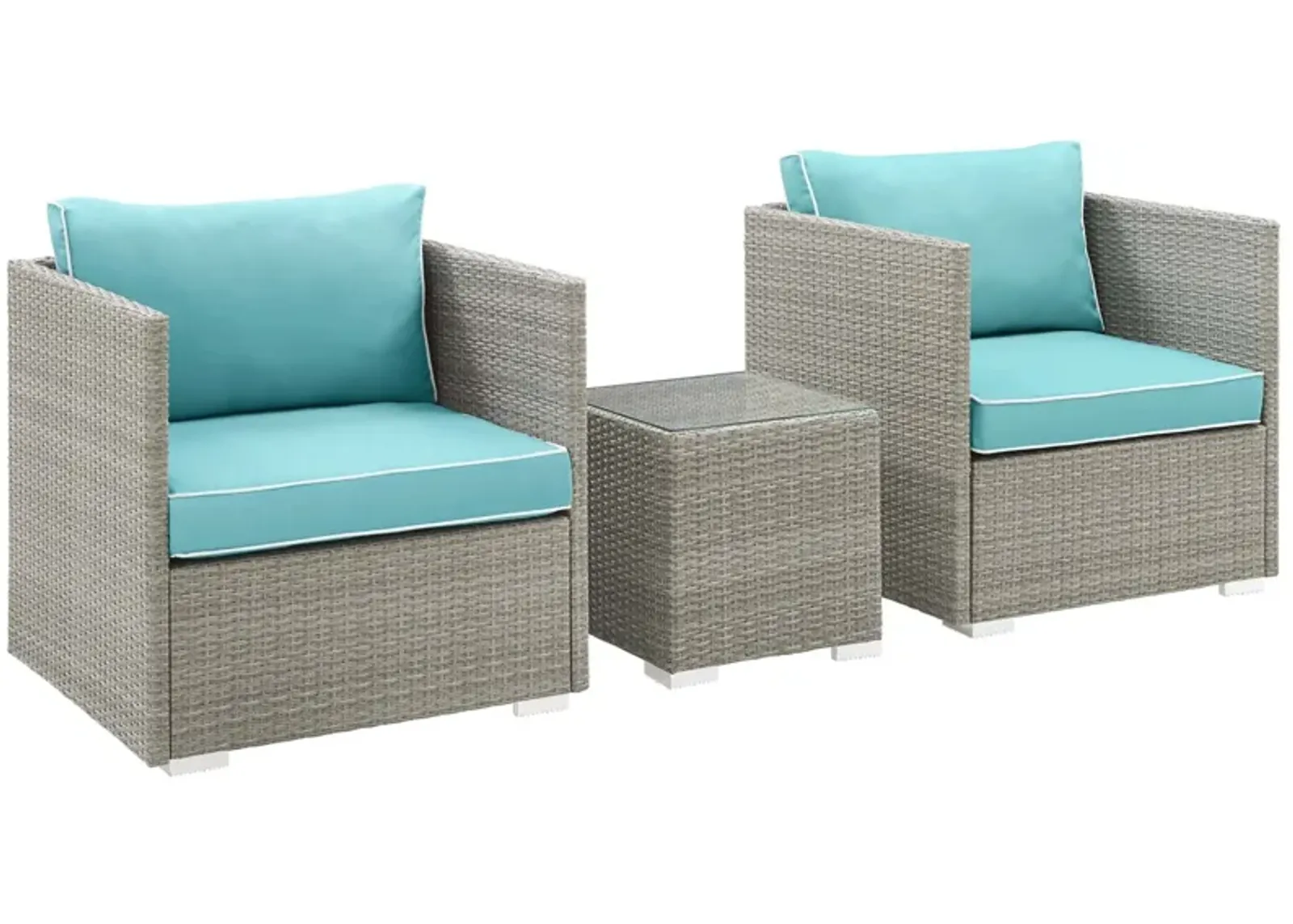 Repose 3 Piece Outdoor Patio Sectional Set