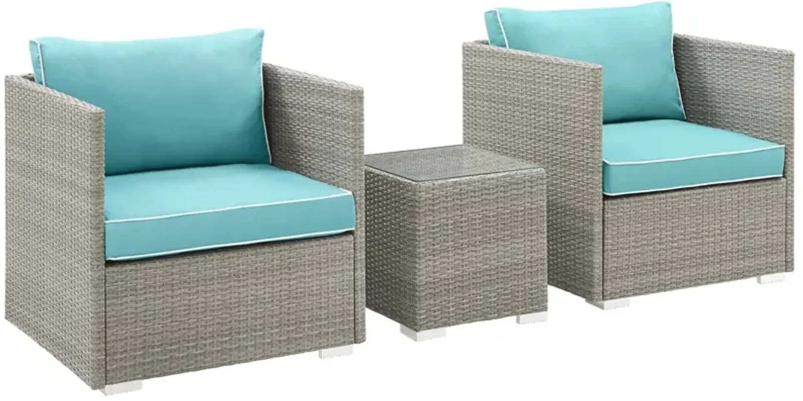 Repose 3 Piece Outdoor Patio Sectional Set