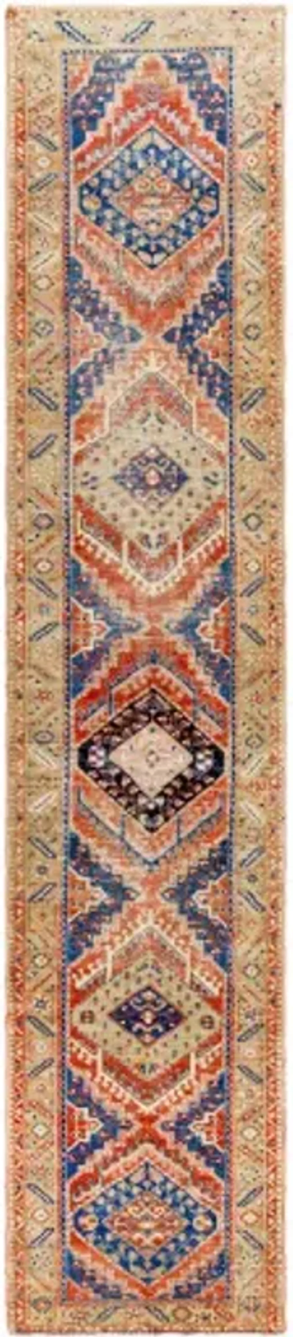 Antique One of a Kind AOOAK-1005 3' x 13'10" Handmade Rug