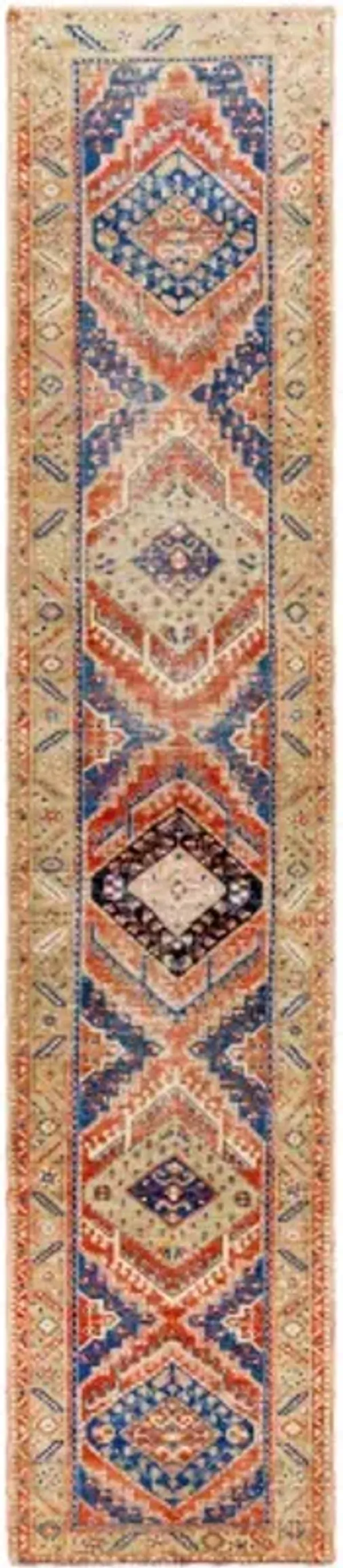 Antique One of a Kind AOOAK-1005 3' x 13'10" Handmade Rug