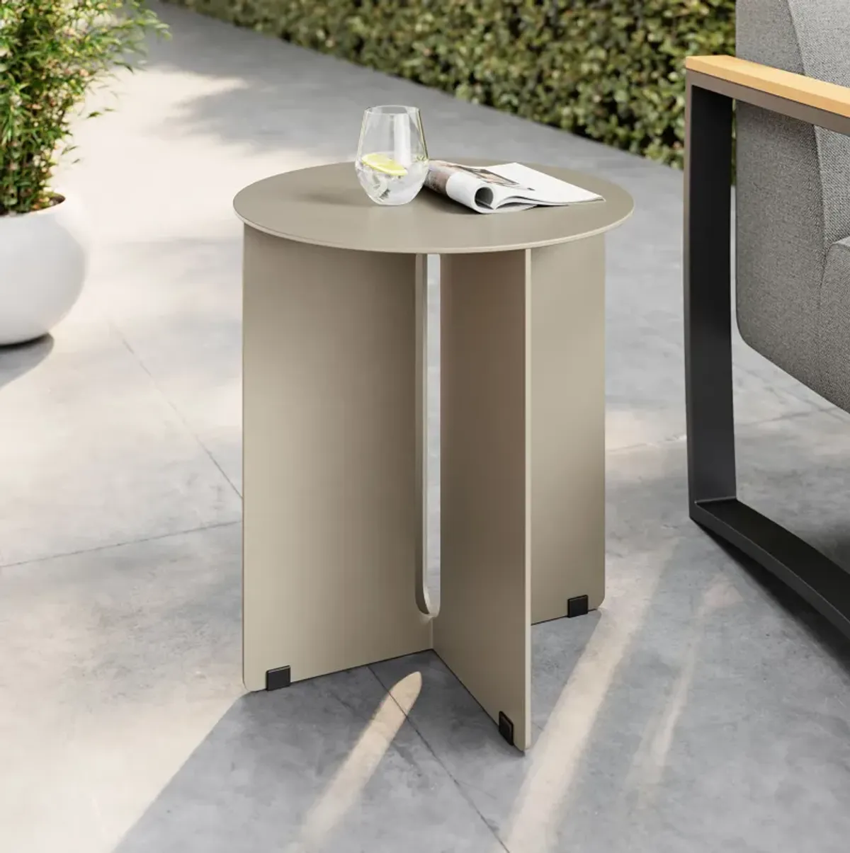 Tecton Outdoor Patio Aluminum Side Table by Modway