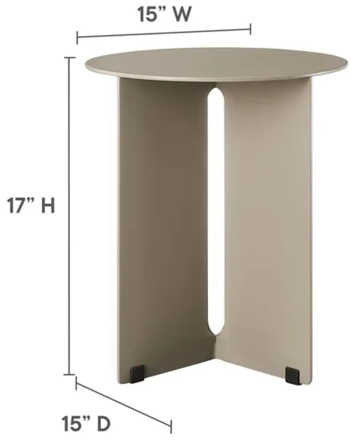 Tecton Outdoor Patio Aluminum Side Table by Modway