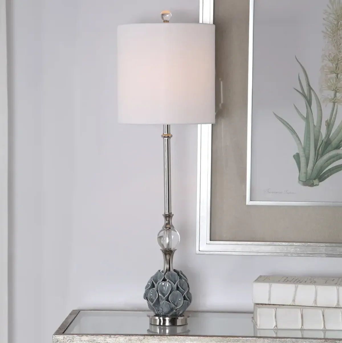 Elody Blue Gray Buffet Lamp