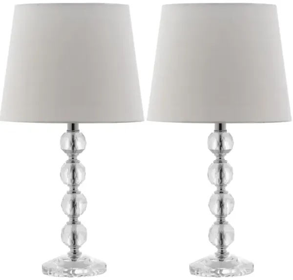 Nola 16-Inch H Stacked Crystal Ball Lamp - Set of 2