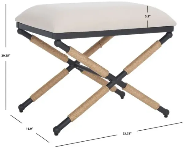 Carmelo Hemp Wrapped Ottoman