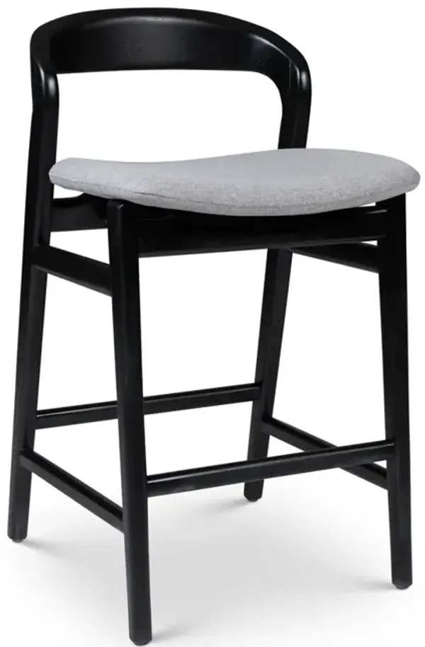 Modern Brazilian - Velma - Counter Stool - Essence Grey Seat - Ebano Frame