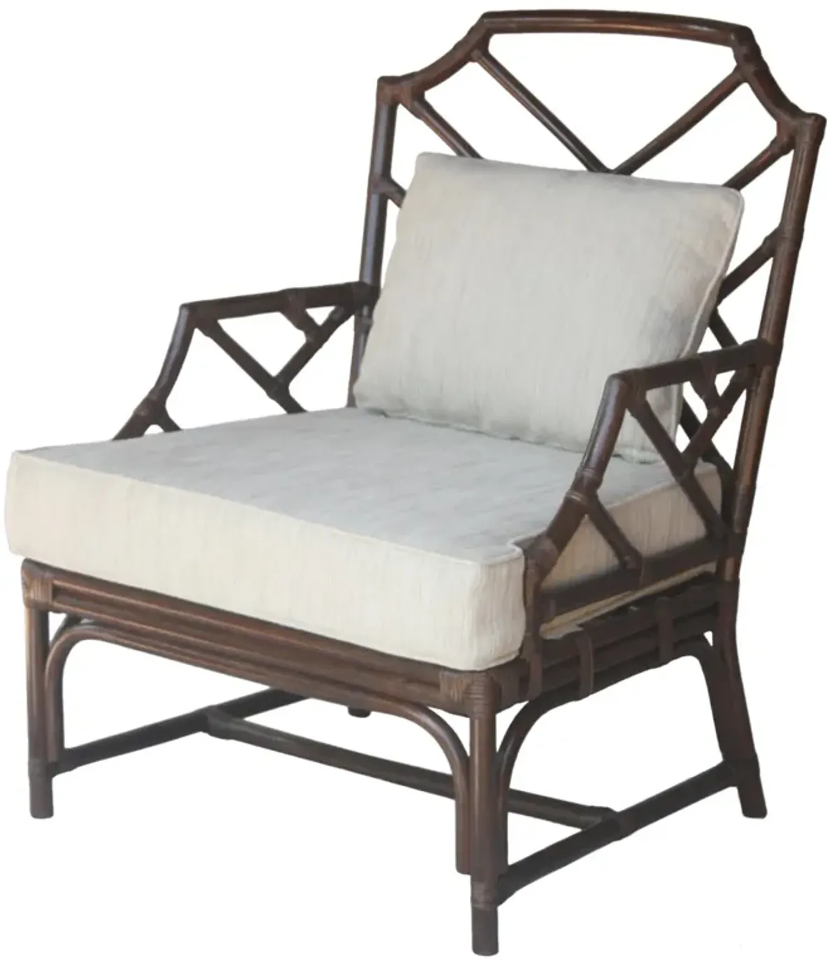 Kara Paloma Brown Rattan Accent Chair