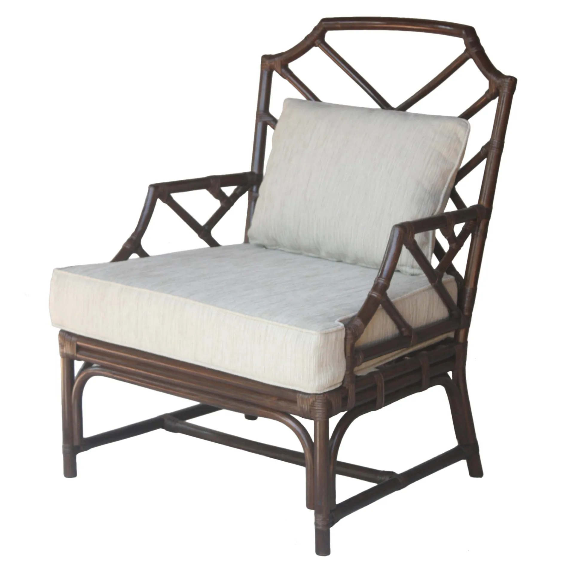 Kara Paloma Brown Rattan Accent Chair