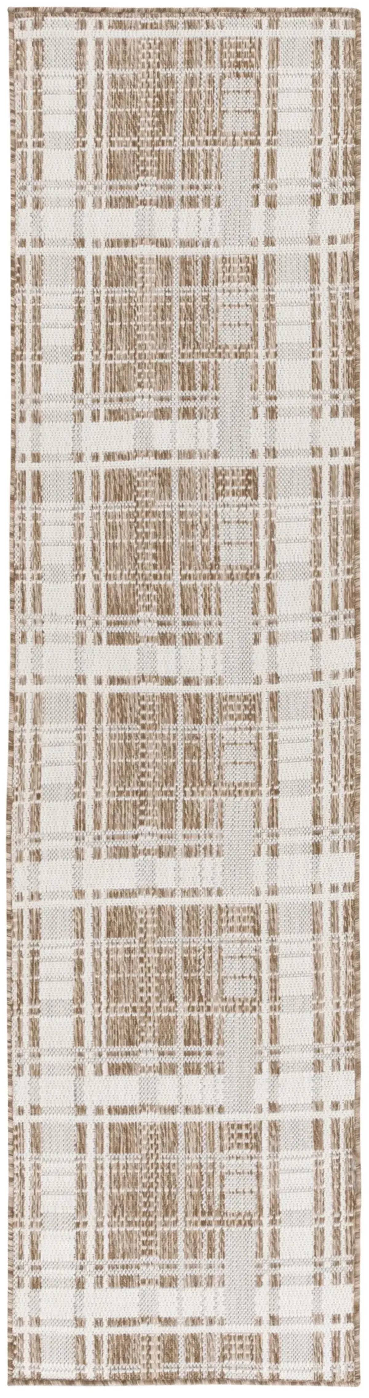 BEACH HOUSE 412 BROWN  2' x 8' Runner Rug