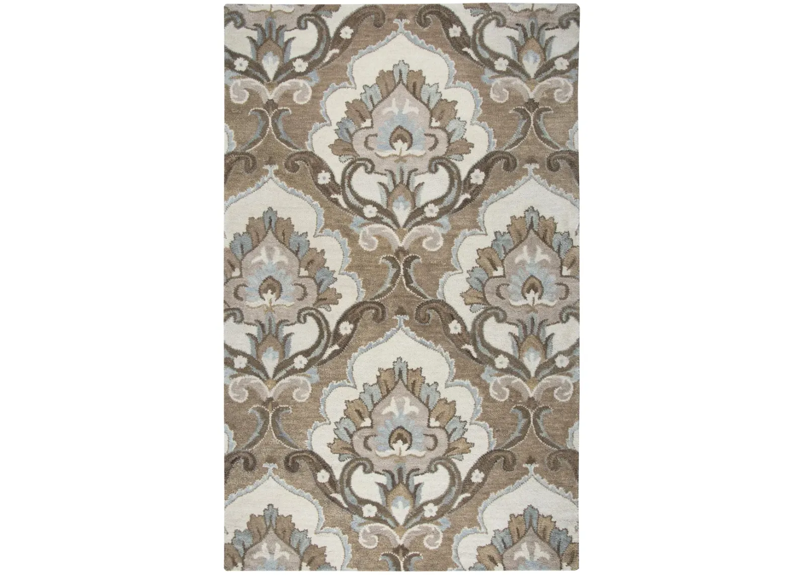 Leone Mocha Medallion Wool 8' x 10' Rectangle Rug