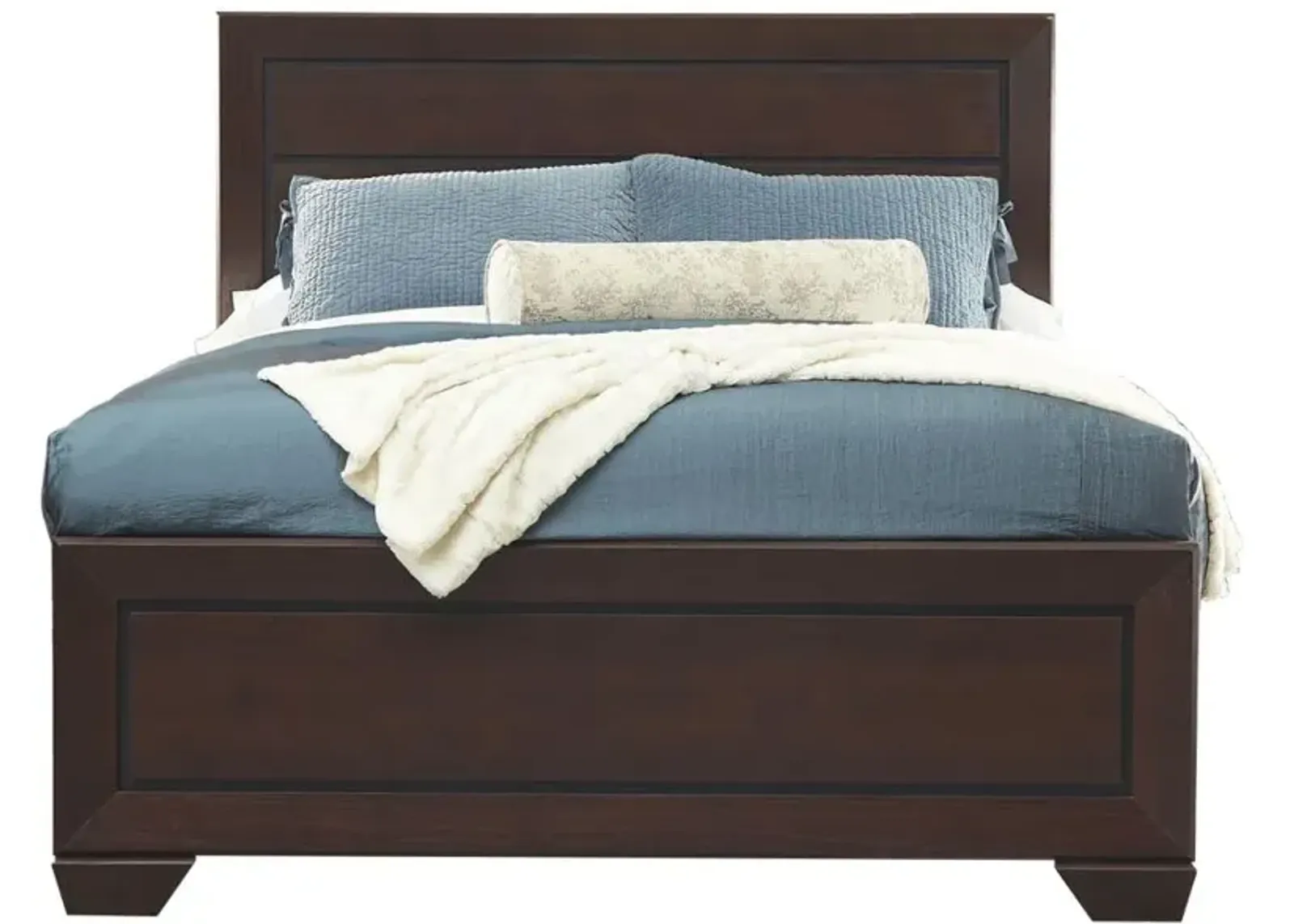 Kauffman Eastern King Panel Bed Dark Cocoa