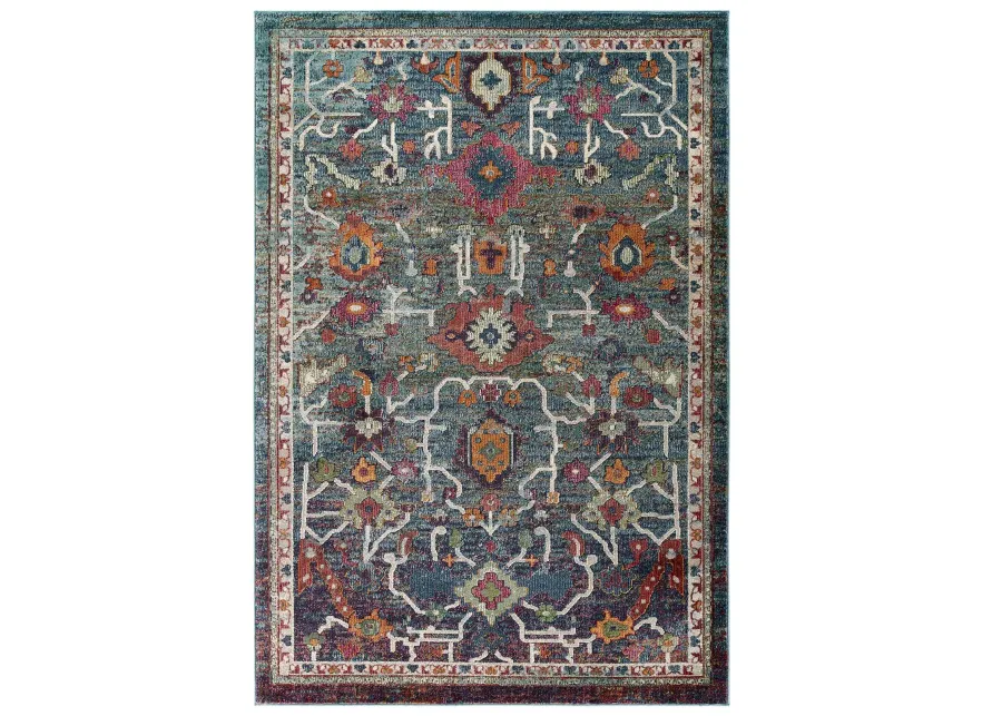 Tribute Every Distressed Vintage Floral 8x10 Area Rug