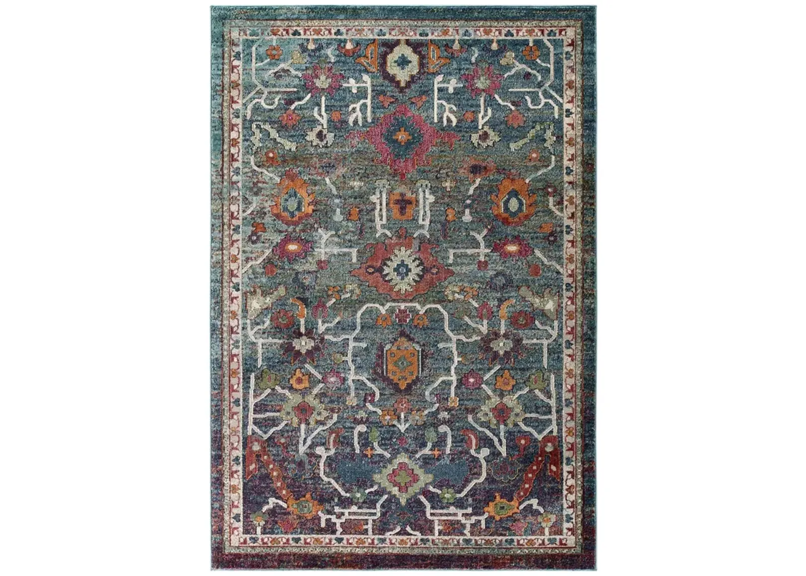 Tribute Every Distressed Vintage Floral 8x10 Area Rug