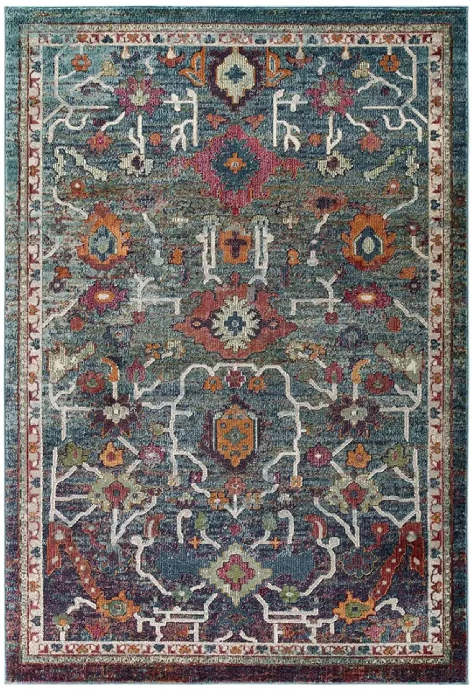 Tribute Every Distressed Vintage Floral 8x10 Area Rug