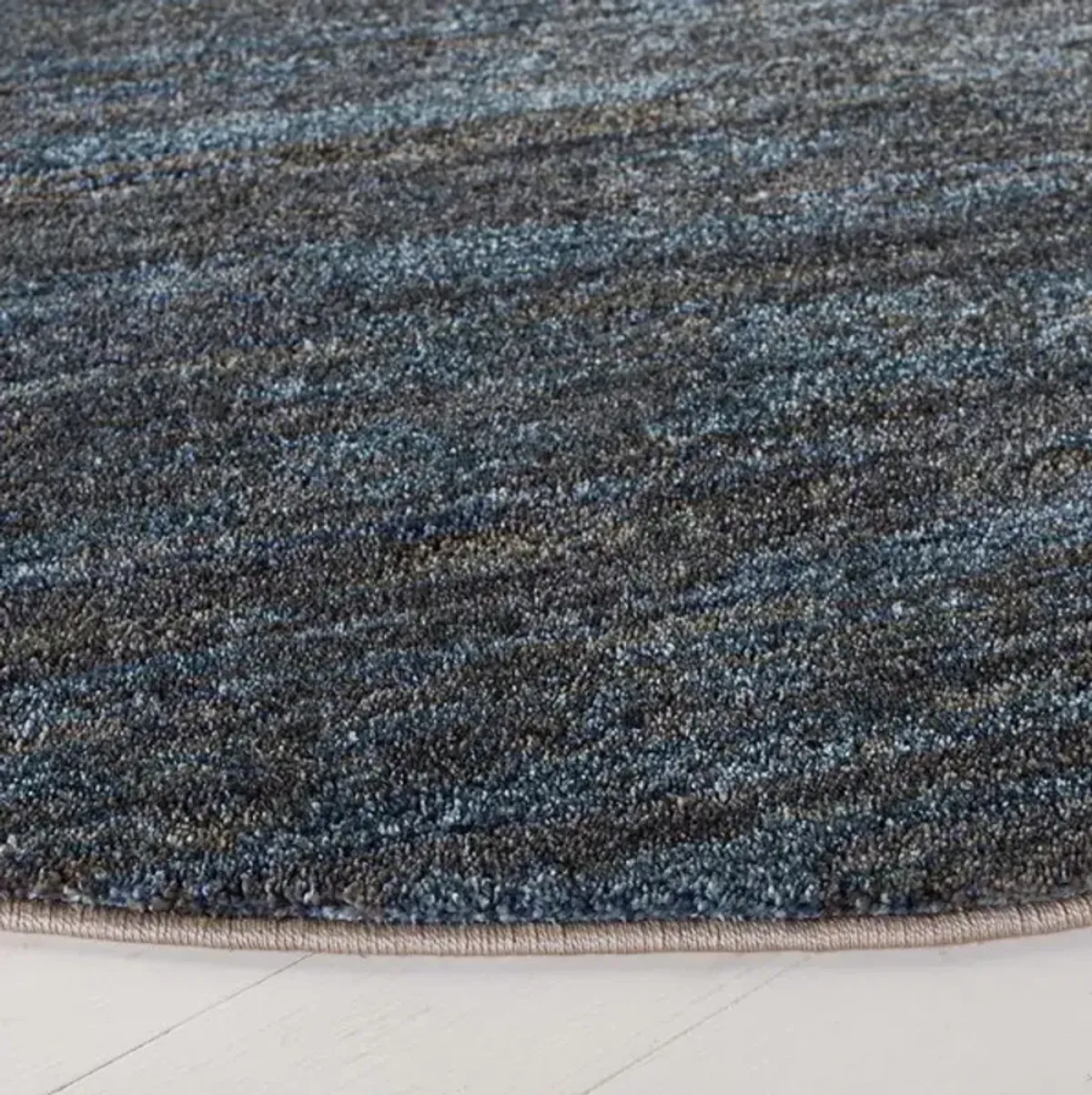 LASA 104 Blue  4' X 4' Round Round Rug