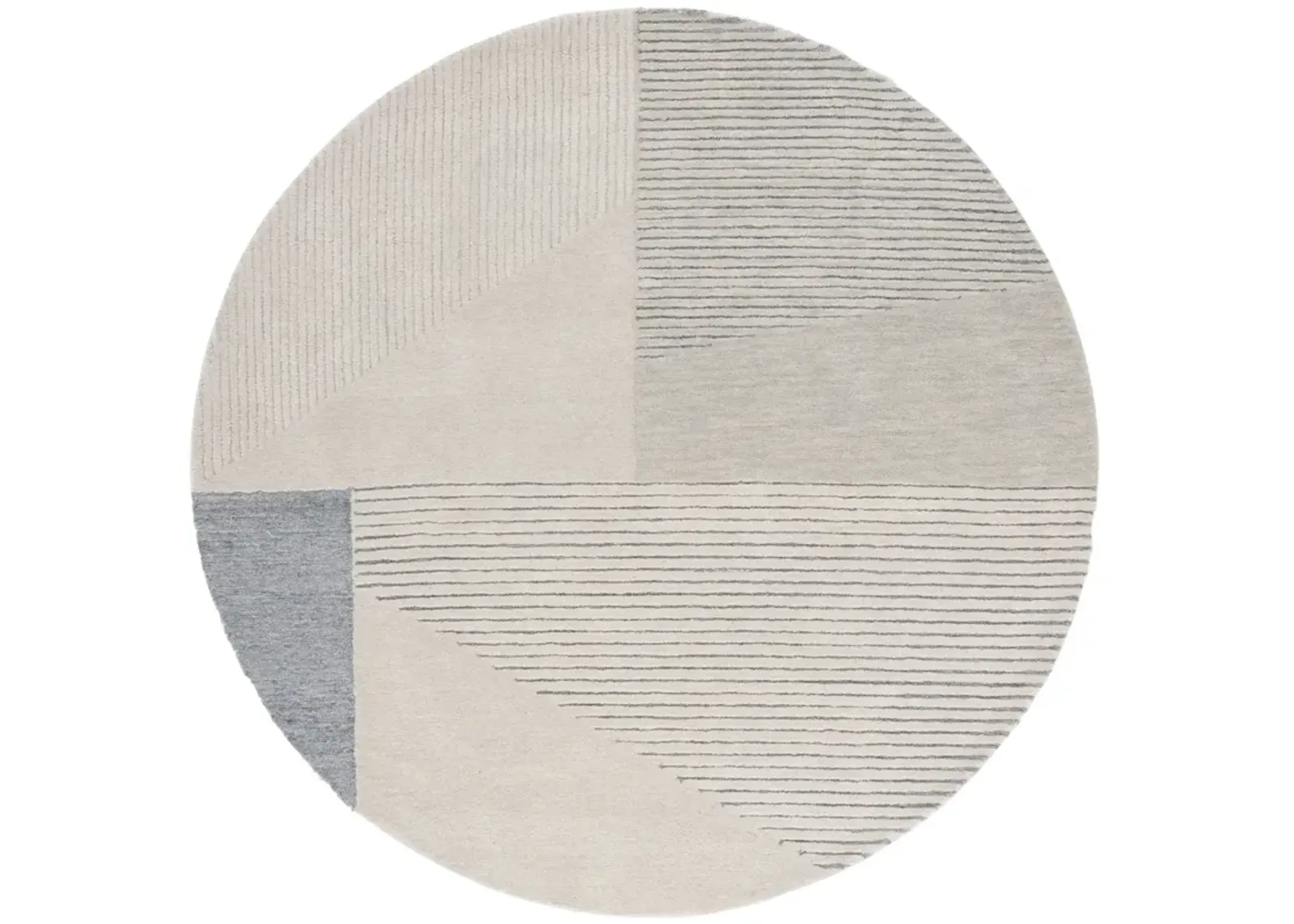 EBONY 253 BEIGE  6' x 6' Round Round Rug