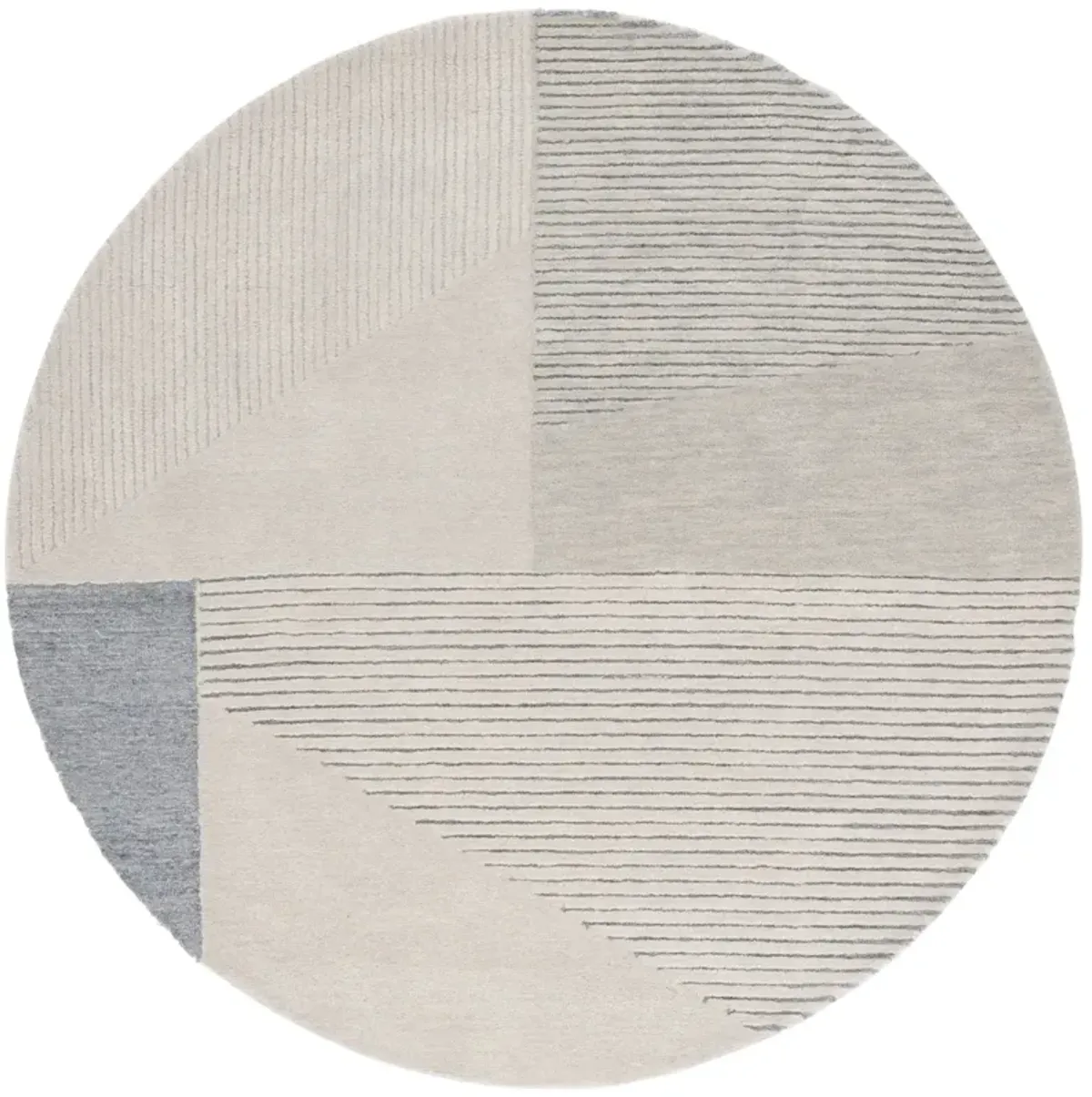 EBONY 253 BEIGE  6' x 6' Round Round Rug