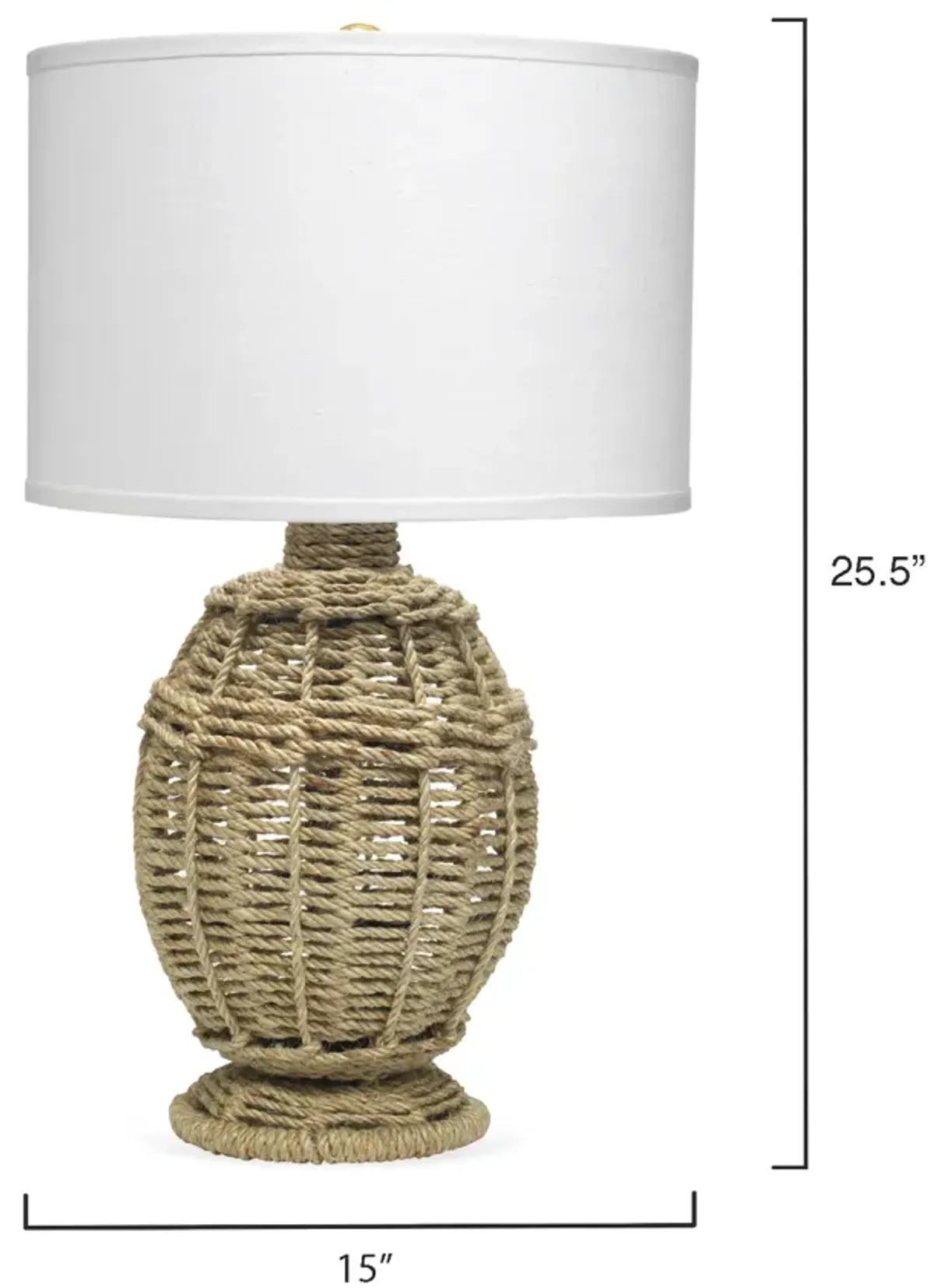 Jute Urn Table Lamp