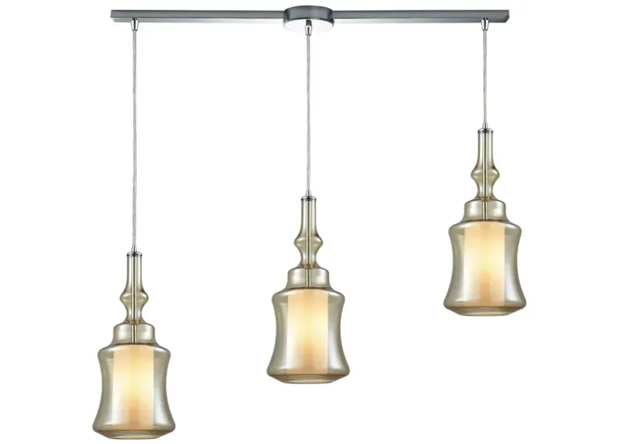 Alora 36" Wide 3-Light Mini Pendant - Polished Chrome