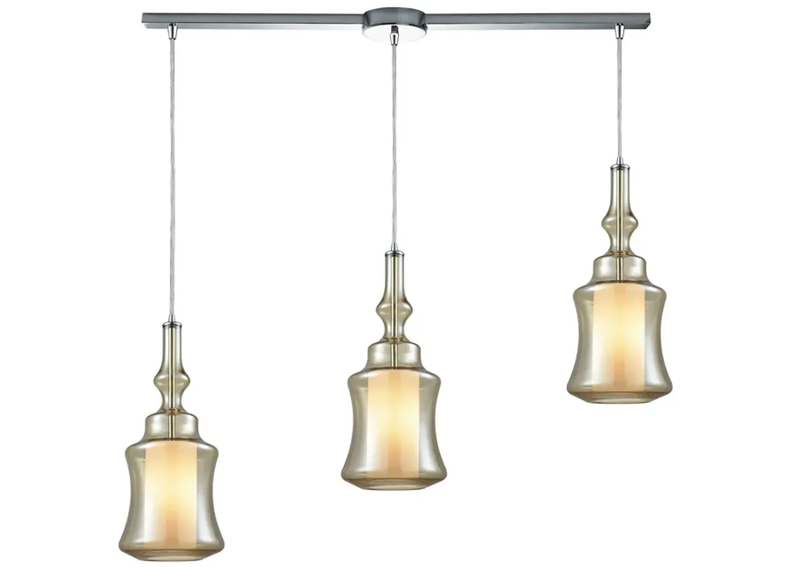 Alora 36" Wide 3-Light Mini Pendant - Polished Chrome