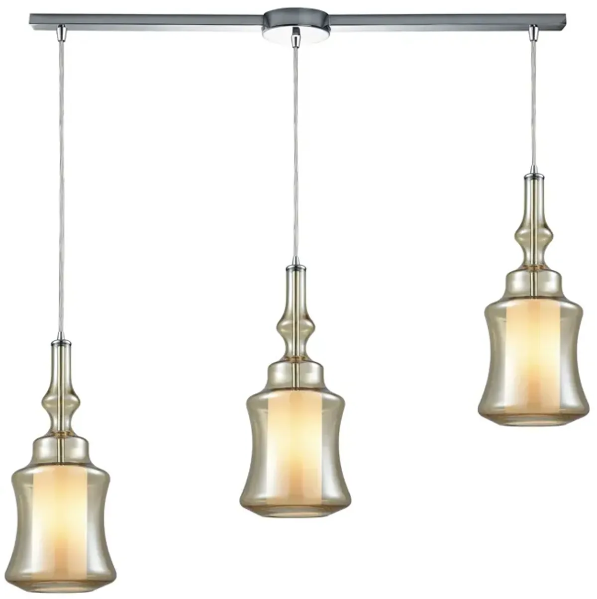 Alora 36" Wide 3-Light Mini Pendant - Polished Chrome