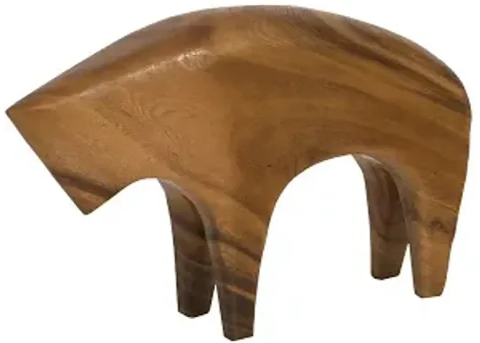 bull sculpture, natural